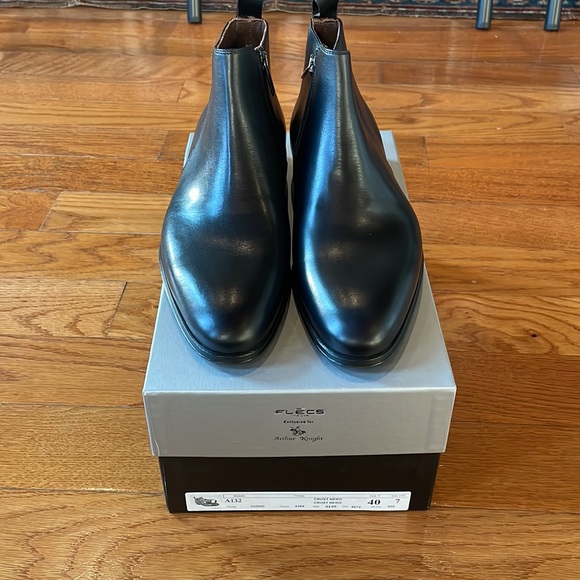 Flecs Italia for Arthur Knight black leather chelsea boot - Picture 5 of 6